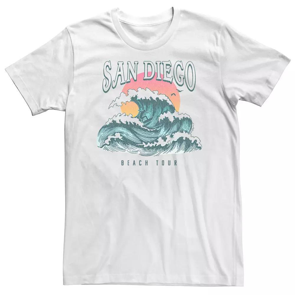 Big & Tall San Diego Beach Wave Surf Tour Graphic Tee, Men's,  Product Image