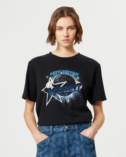T-shirt in cotton with GIVENCHY patch Product Image