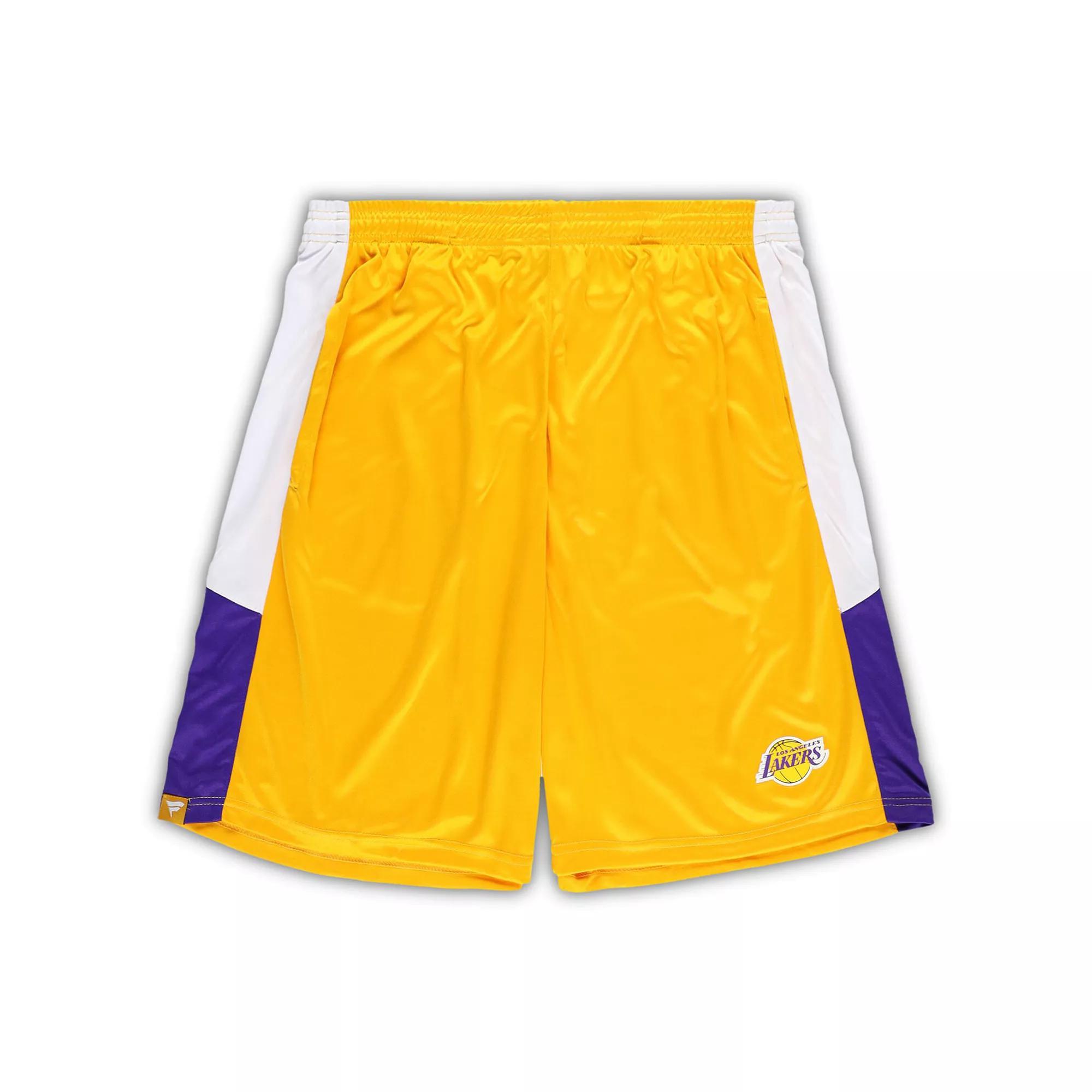 Men's Fanatics Branded Gold Los Angeles Lakers Big & Tall Champion Rush Practice Shorts,  Product Image