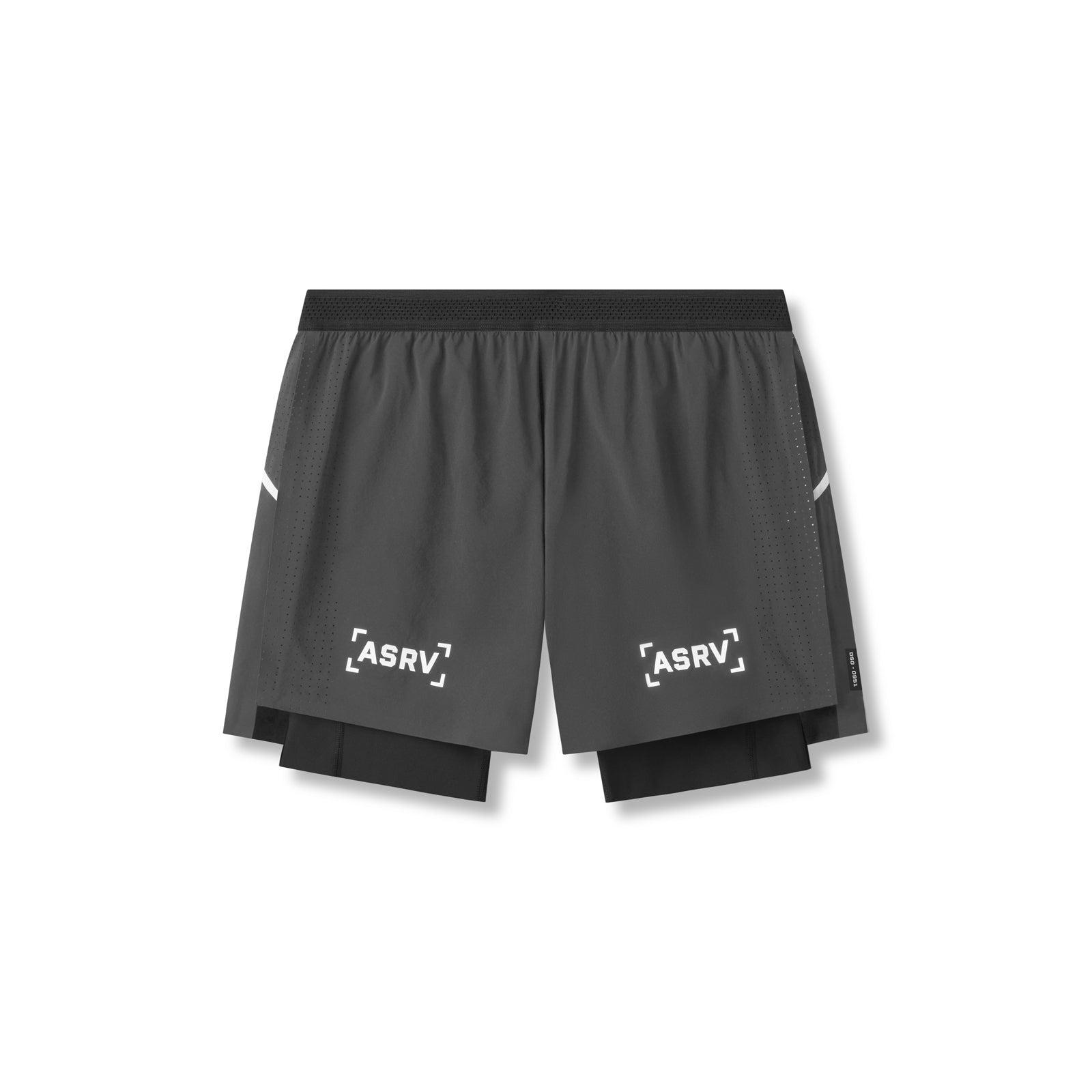 0951. Aerotex™ 4" High Split Liner Short - Space Grey Male Product Image