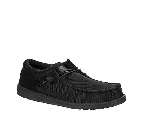 HEYDUDE Mens HEYDUDE Wally Mono - Mens Shoes Black/Black Product Image