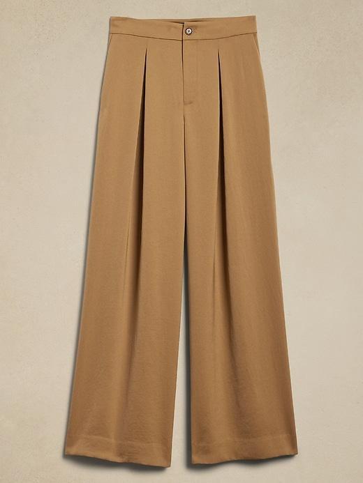 Silky Pleated Wide-Leg Pant Product Image