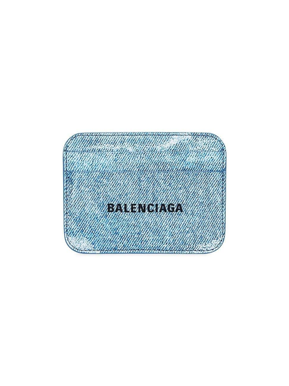 Womens Cash Card Holder In Printed Denim Product Image