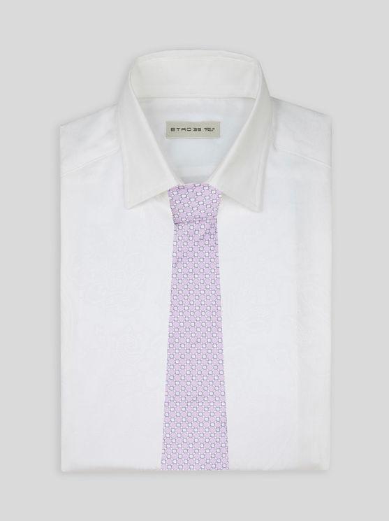 ETRO Patterned-jacquard Silk Tie In Purple Product Image