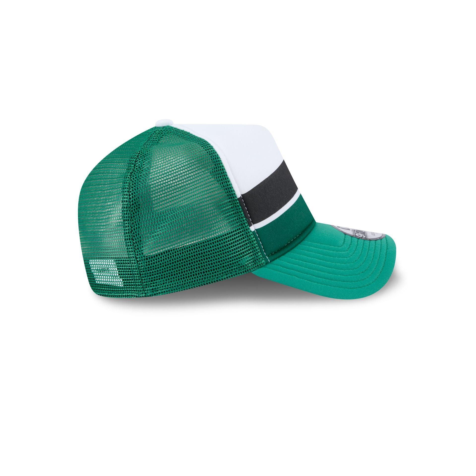 Boston Celtics Color Block 9FORTY A-Frame Trucker Snapback Hat Male Product Image