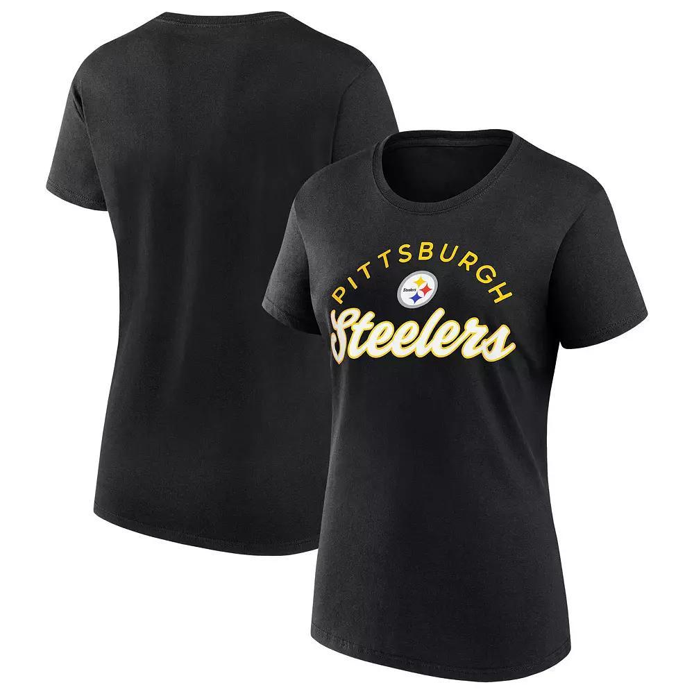 Women's Fanatics Black Pittsburgh Steelers Primary Component T-Shirt,  Product Image