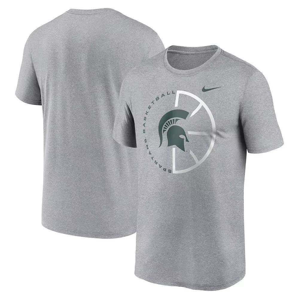 Men's Nike Heather Gray Michigan State Spartans Legend Basketball Icon Performance T-Shirt,  Product Image