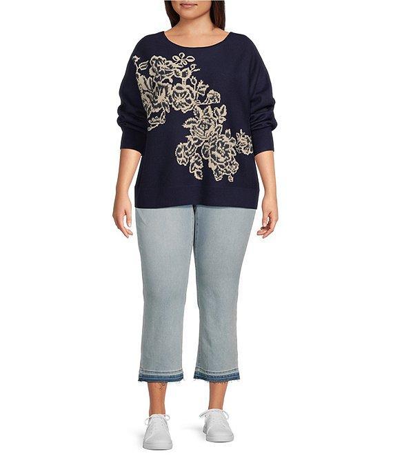 Nurture by Westbound Plus Size Crop Kick Flare Patch Pocket Jeans Product Image