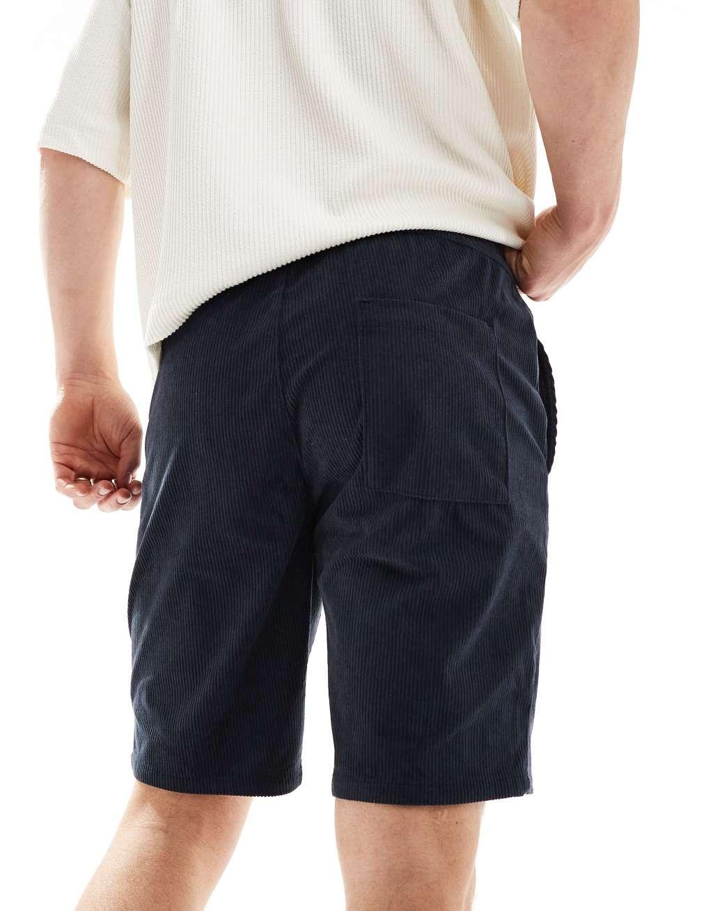 ONLY & SONS cord short in navy Product Image