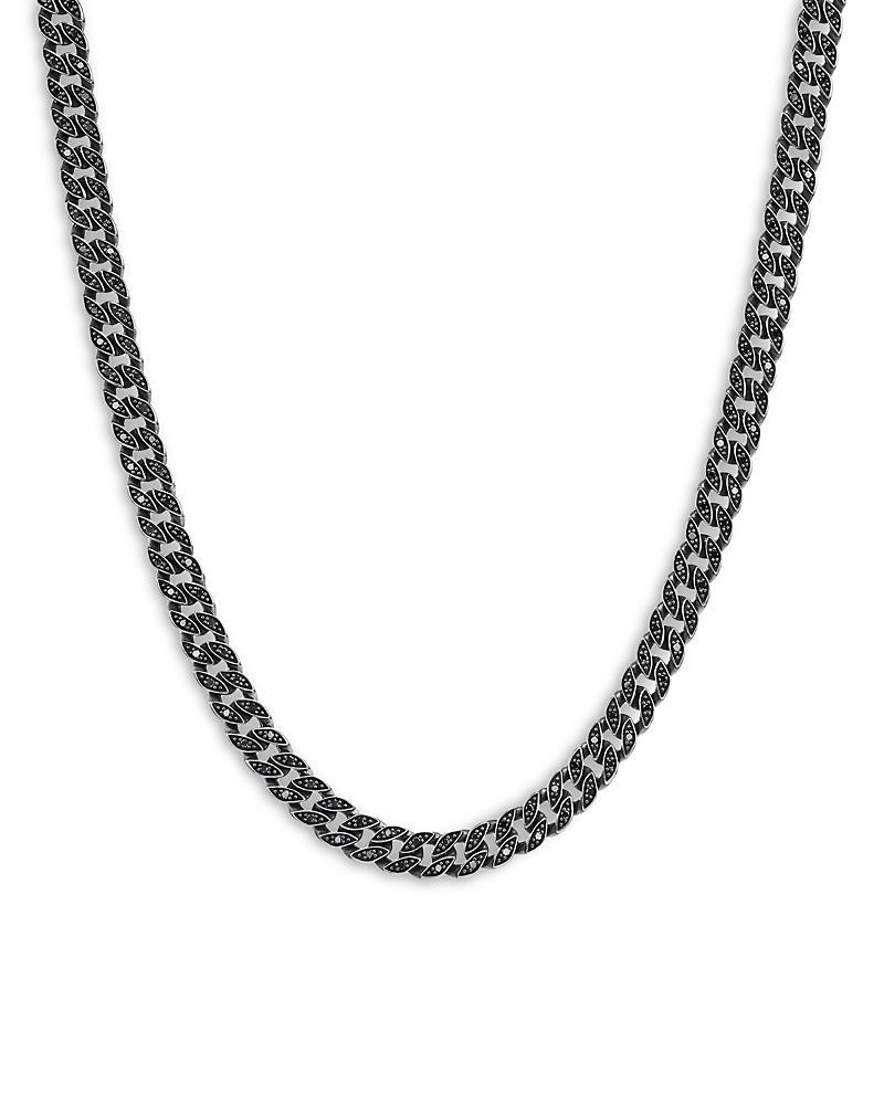 Mens Curb Chain Necklace in Sterling Silver, 6MM Product Image