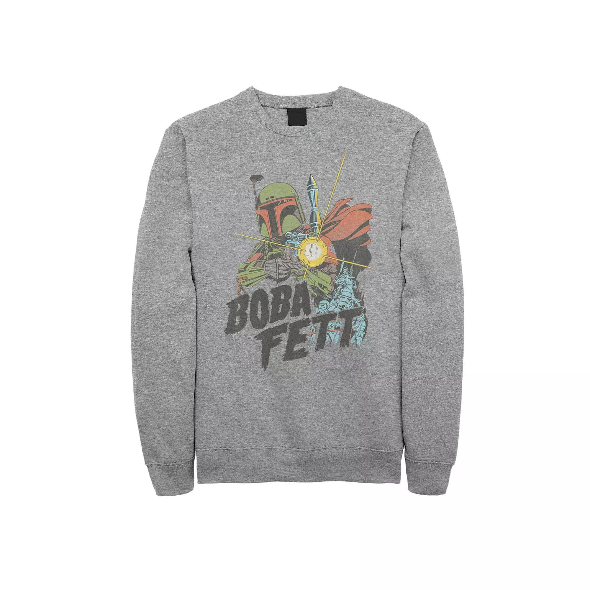 Men's Star Wars Boba Fett Retro Portrait Sweatshirt,  Product Image