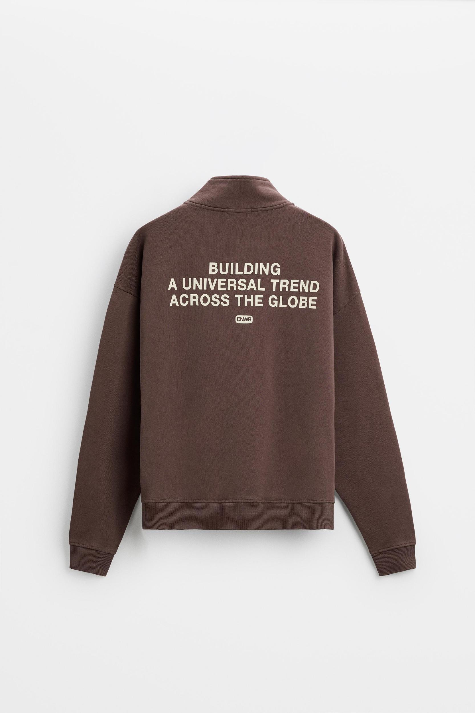 TEXT QUARTER ZIP SWEATSHIRT Product Image