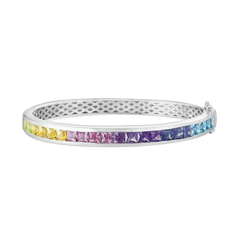 Gemstone Bangle Bracelet (9 ct. t.w.) in Sterling Silver Product Image