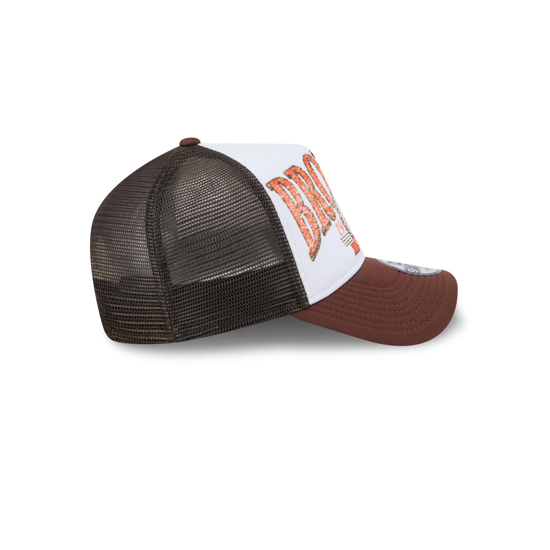 Miami Heat Distressed 9FORTY A-Frame Trucker Hat Male Product Image