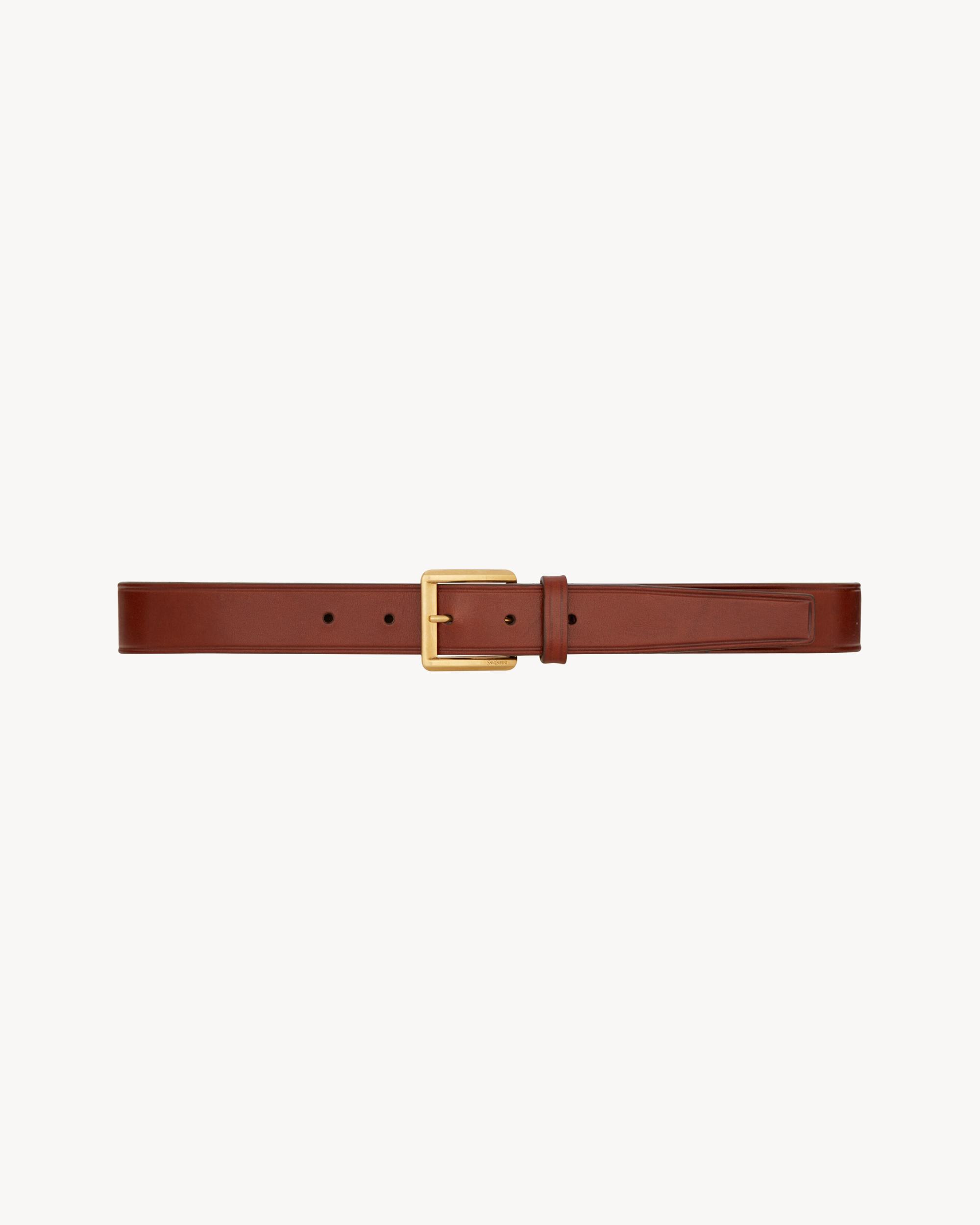 rectangular buckle belt in leather Product Image