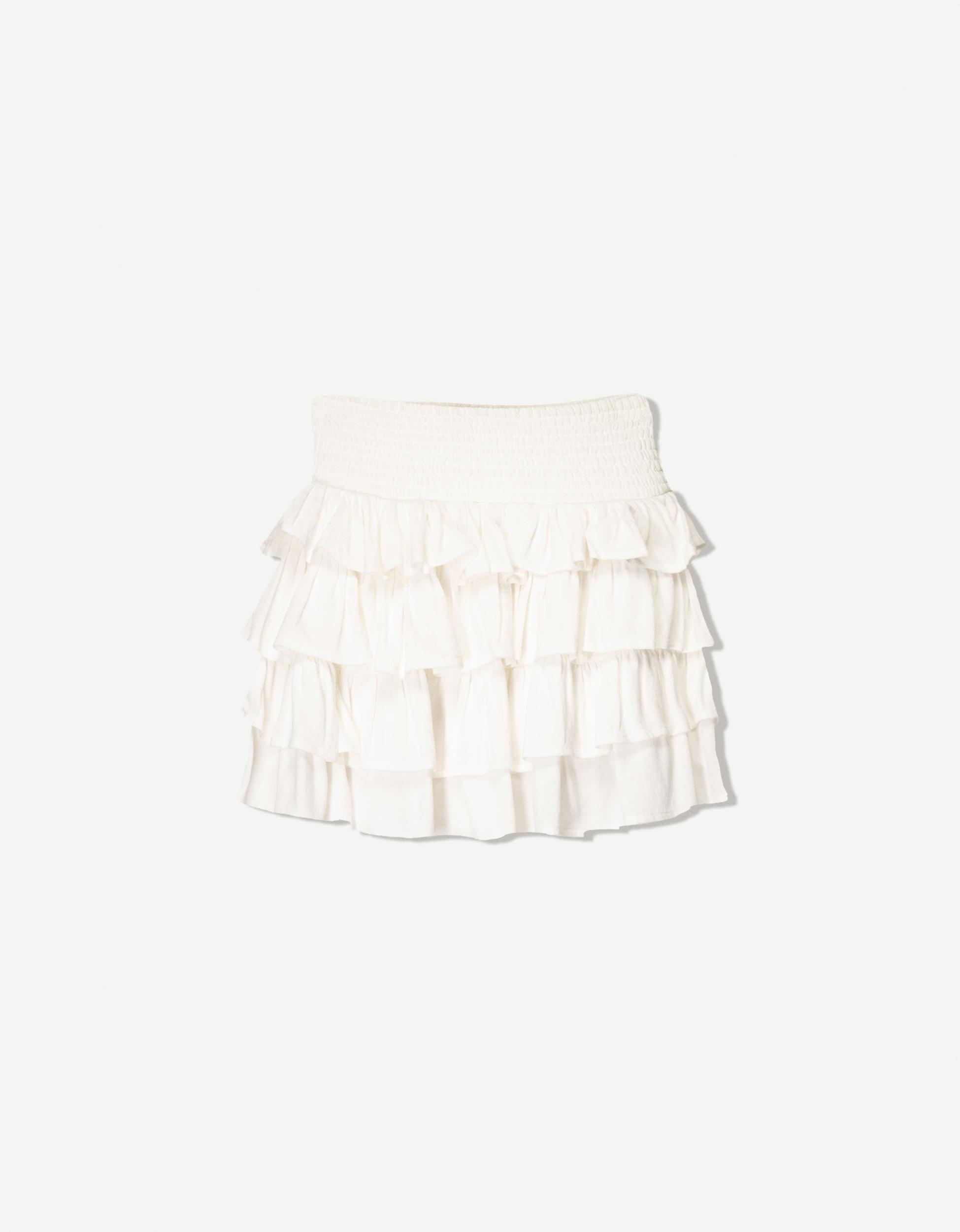 Mini skirt with ruffles Product Image