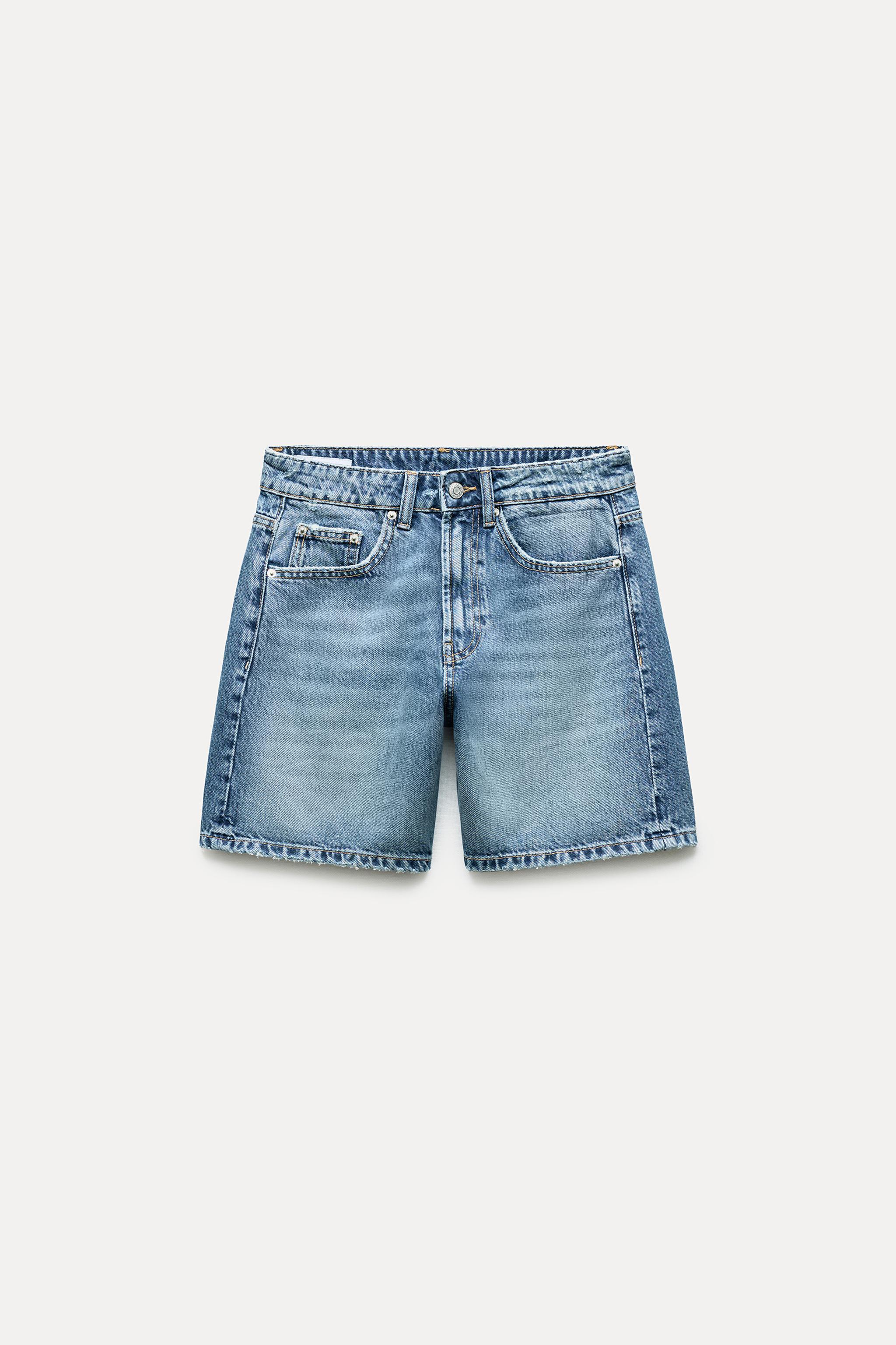 TRF MID-RISE DENIM SHORTS Product Image