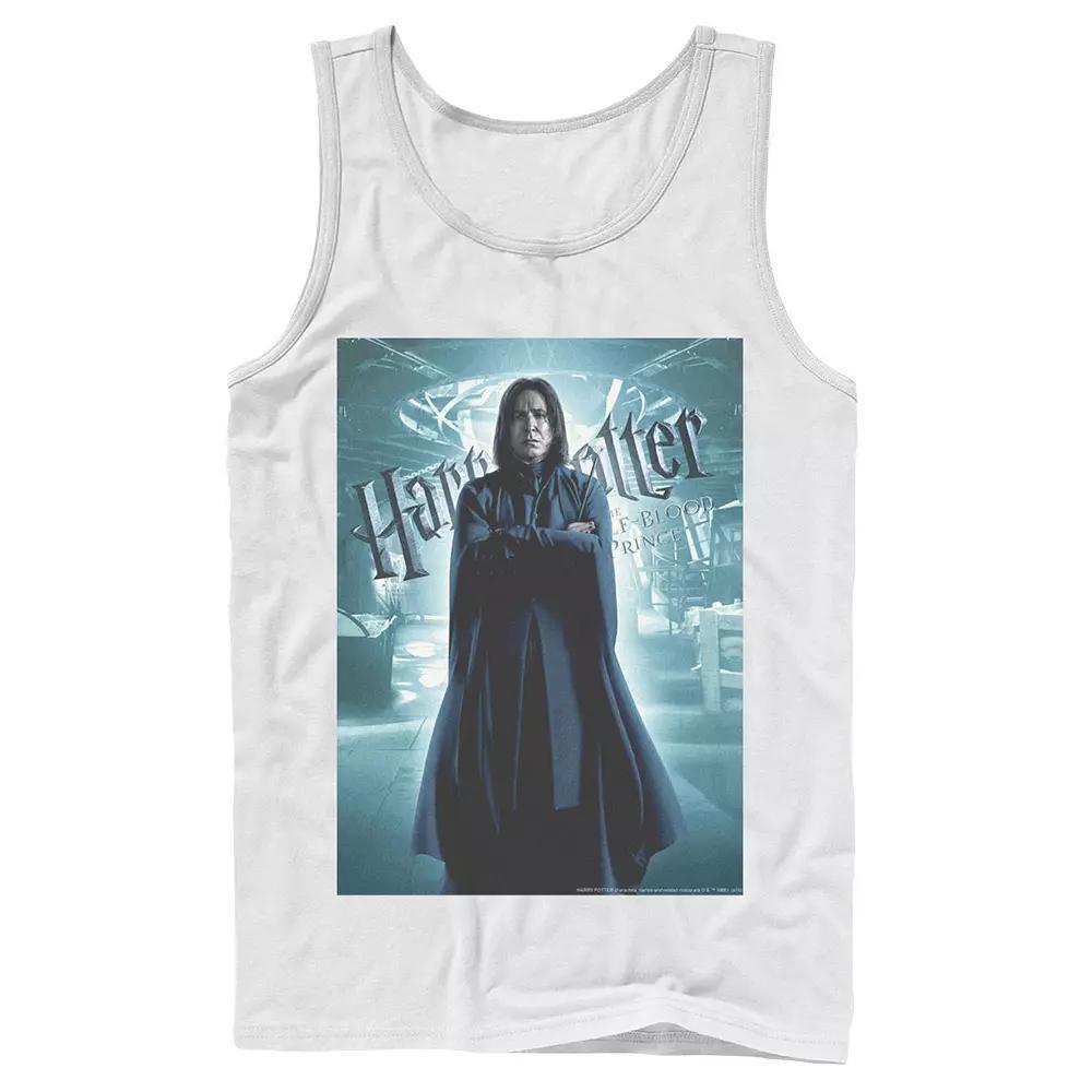 Men's Harry Potter Half-Blood Prince Snape Character Poster Graphic Tank Top, Size: Large, White Product Image