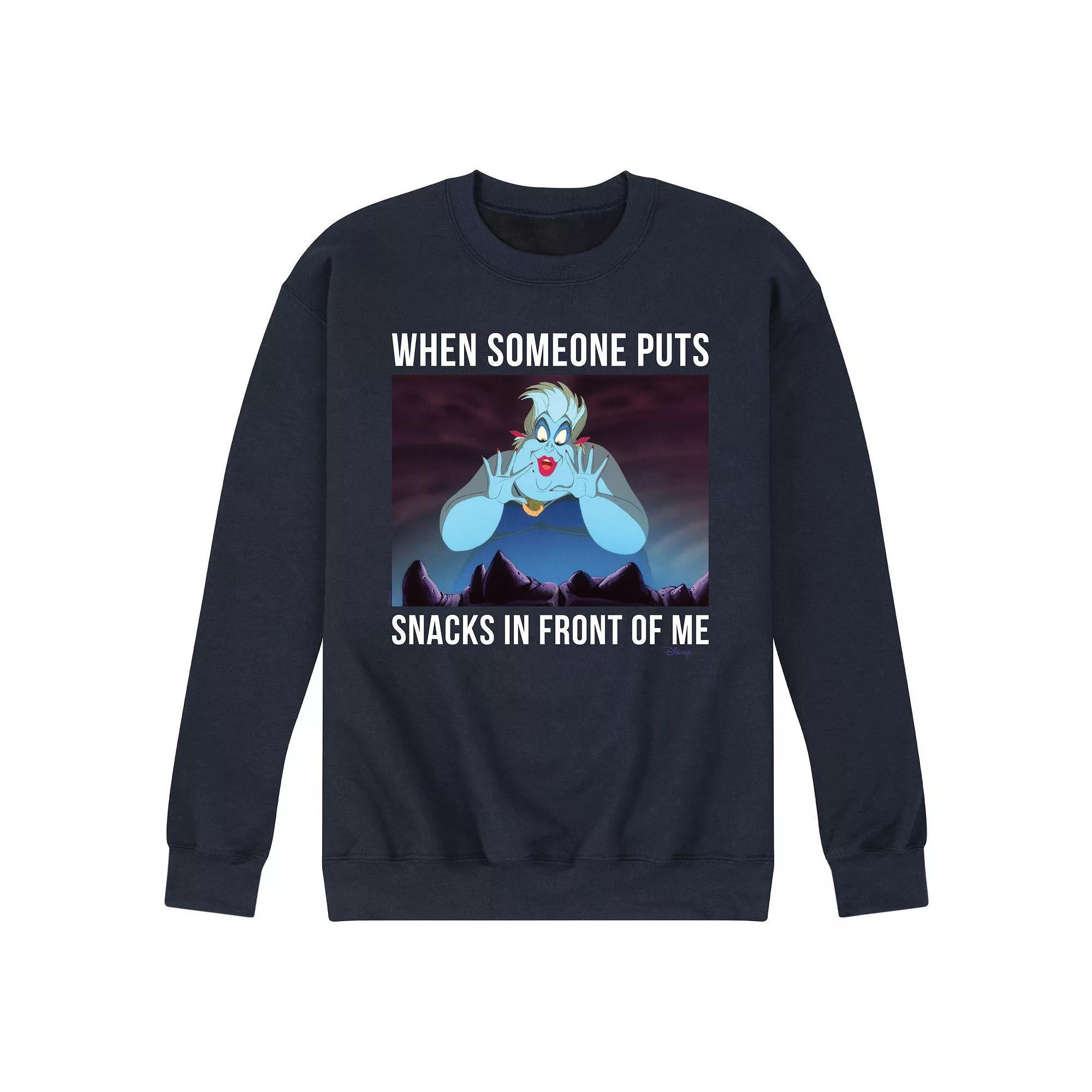 Disney Villains Men's Ursula Snacks Fleece Graphic Tee,  Product Image