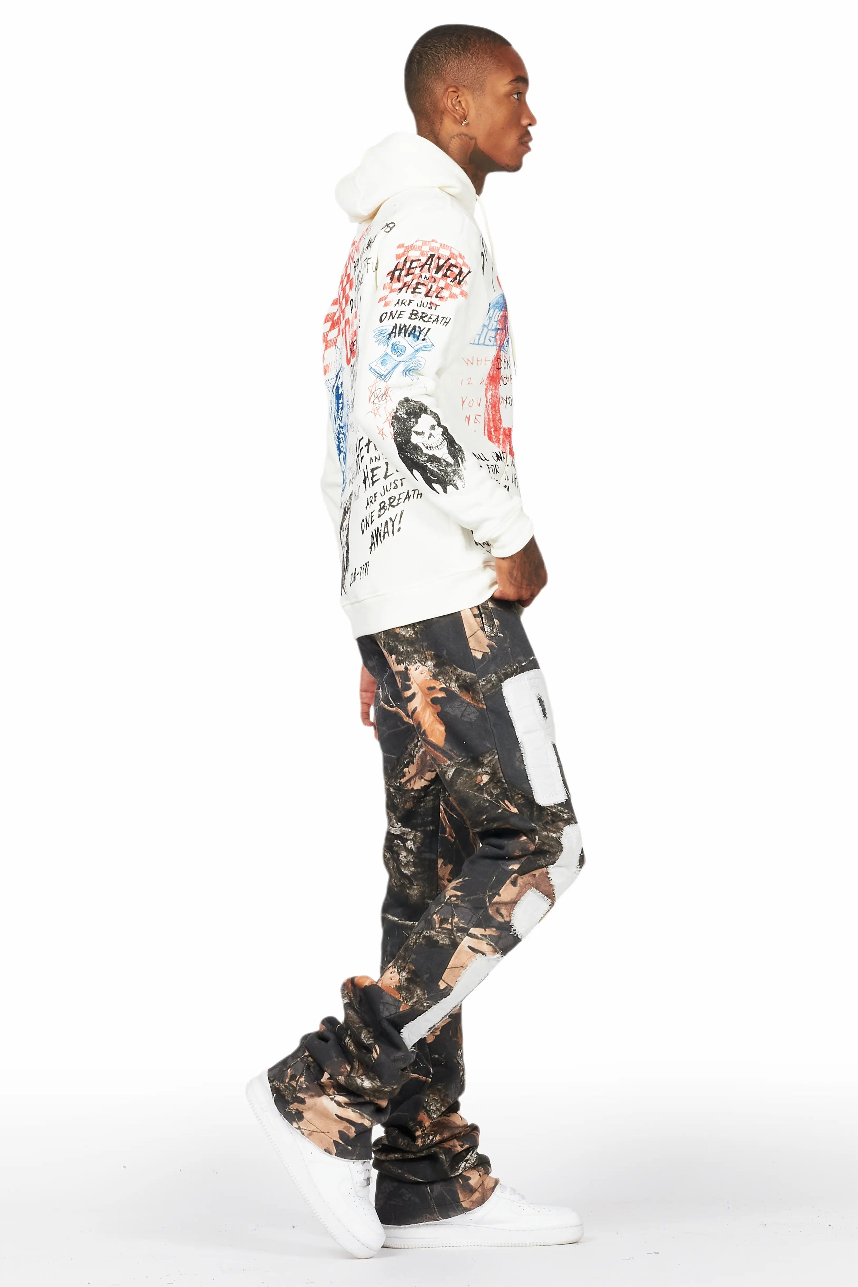 Bansi Black Tree Camo Super Stacked Trackpant Male Product Image