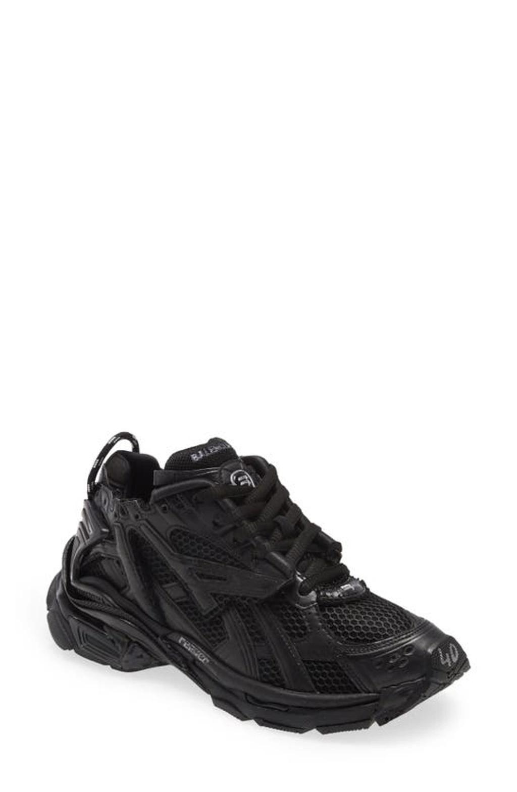 BALENCIAGA Triple S Low-top Sneakers In Black Gun Metal Product Image