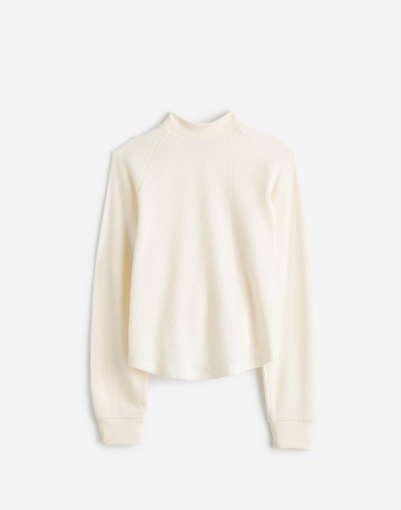 Plus Waffle-Knit Long-Sleeve Crewneck Tee Product Image