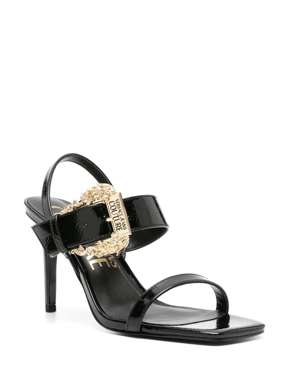 VERSACE JEANS COUTURE Black Emily Sandals Product Image