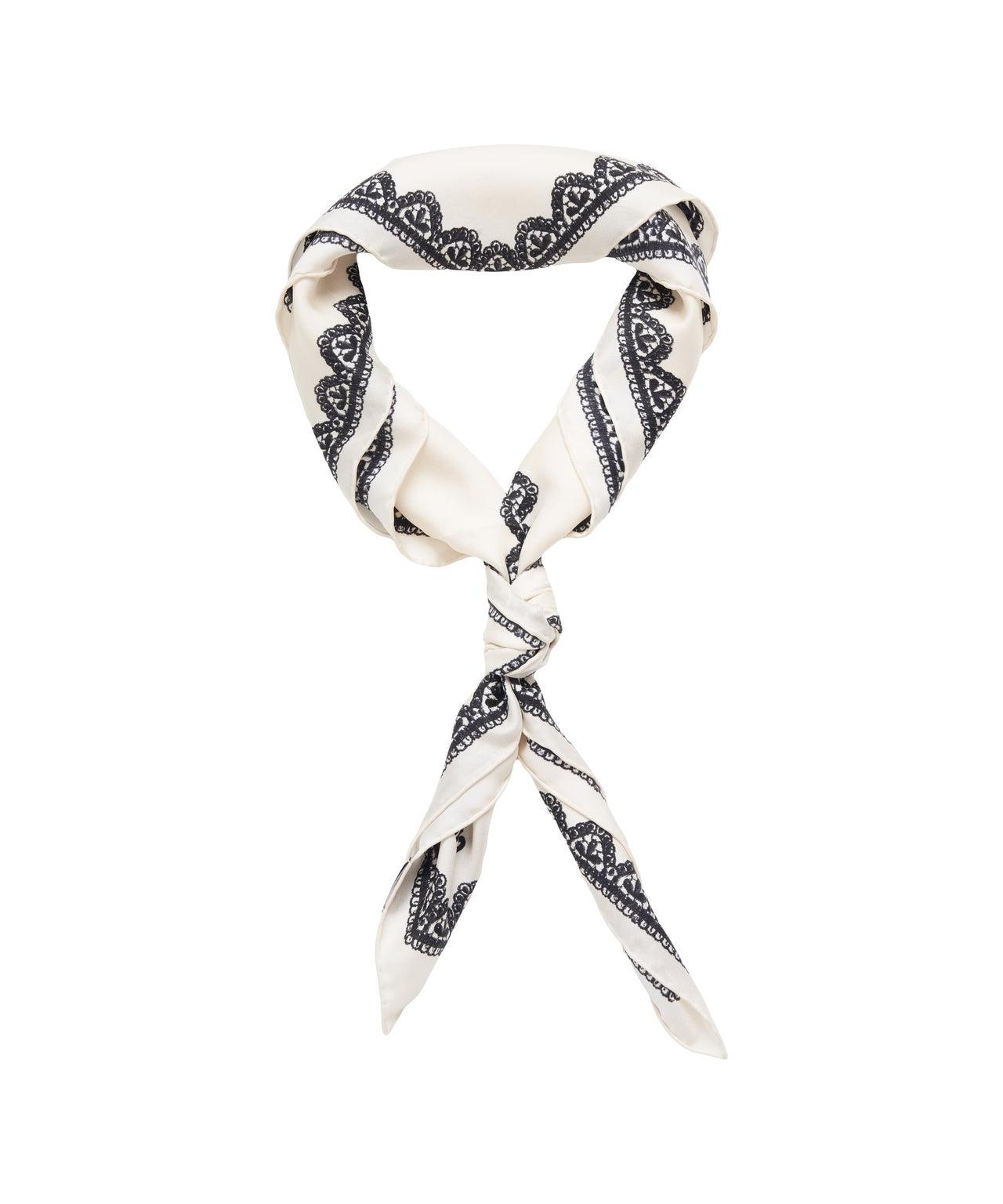 Silk scarf with lace pattern Product Image