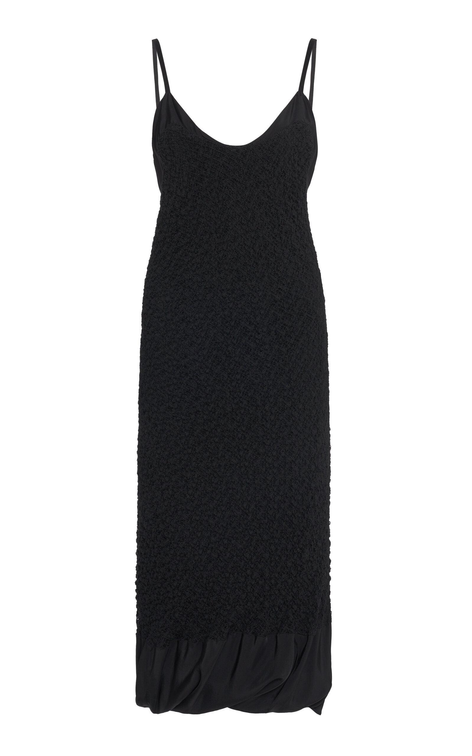 JIL SANDER Exclusive Textured Cotton-blend Midi Dress In Black Product Image