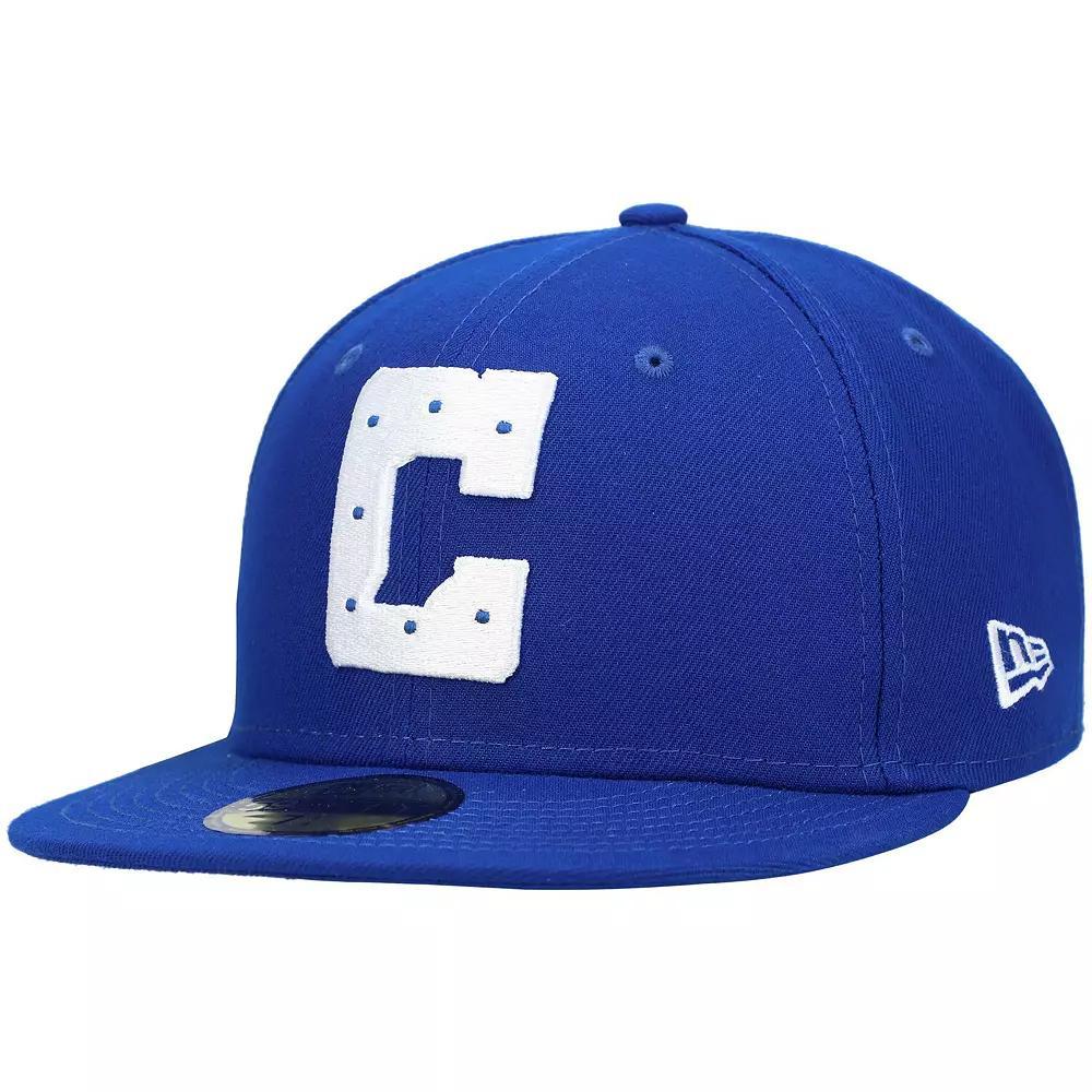 Men's New Era Royal Indianapolis Colts Logo Omaha 59FIFTY Fitted Hat,  Product Image