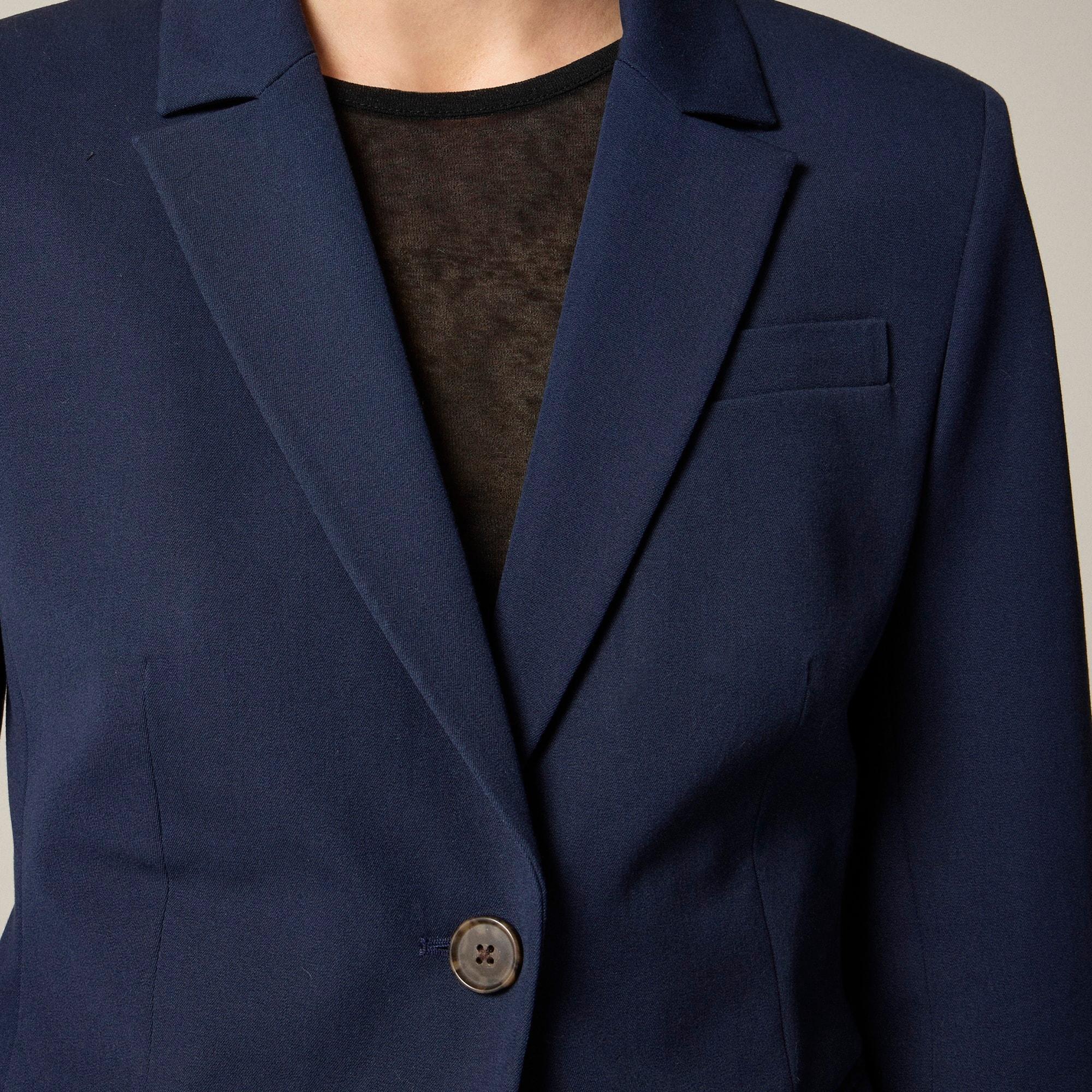 Shrunken-fit blazer in bi-stretch cotton blend Product Image