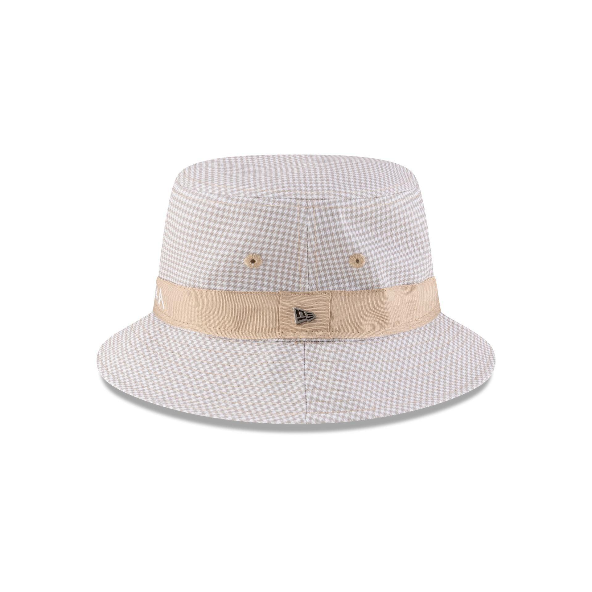 New Era Cap Houndstooth Beige Bucket Hat Male Product Image