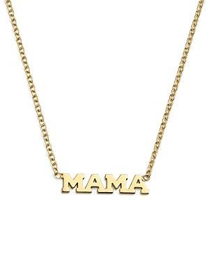 Zoe Chicco 14K Yellow Gold Itty Bitty Mama Necklace, 16 Product Image