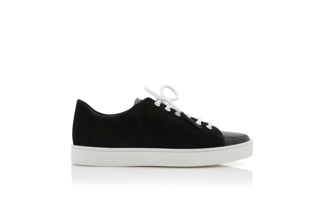 SEMANADO Black Suede Lace Up Sneakers  Product Image