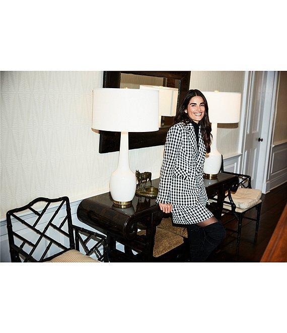 tyler boe Coordinating Tommy Check Pattern Notch Lapel Long Sleeve Button Front Blazer Product Image