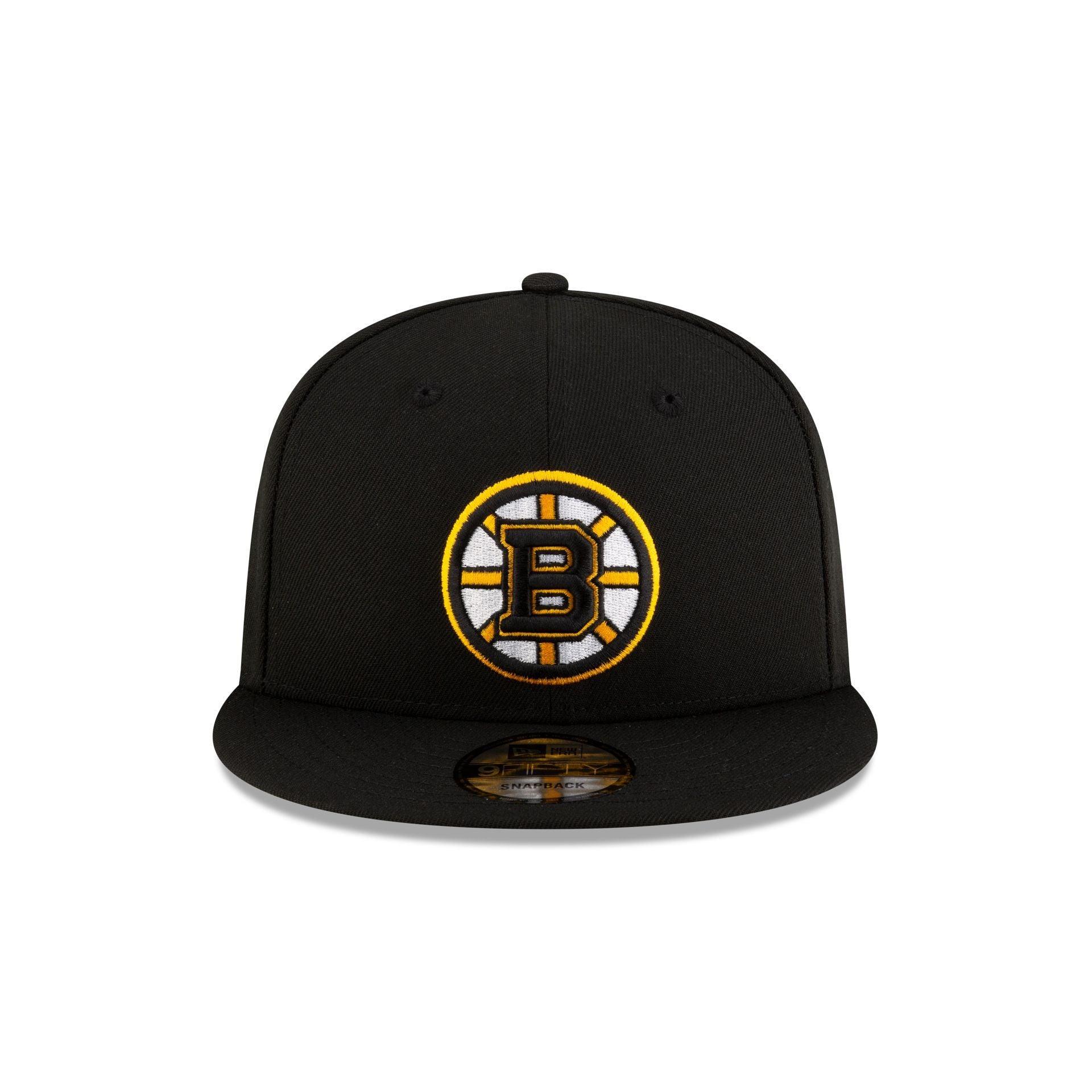 Boston Bruins Black 9FIFTY Snapback Hat Male Product Image