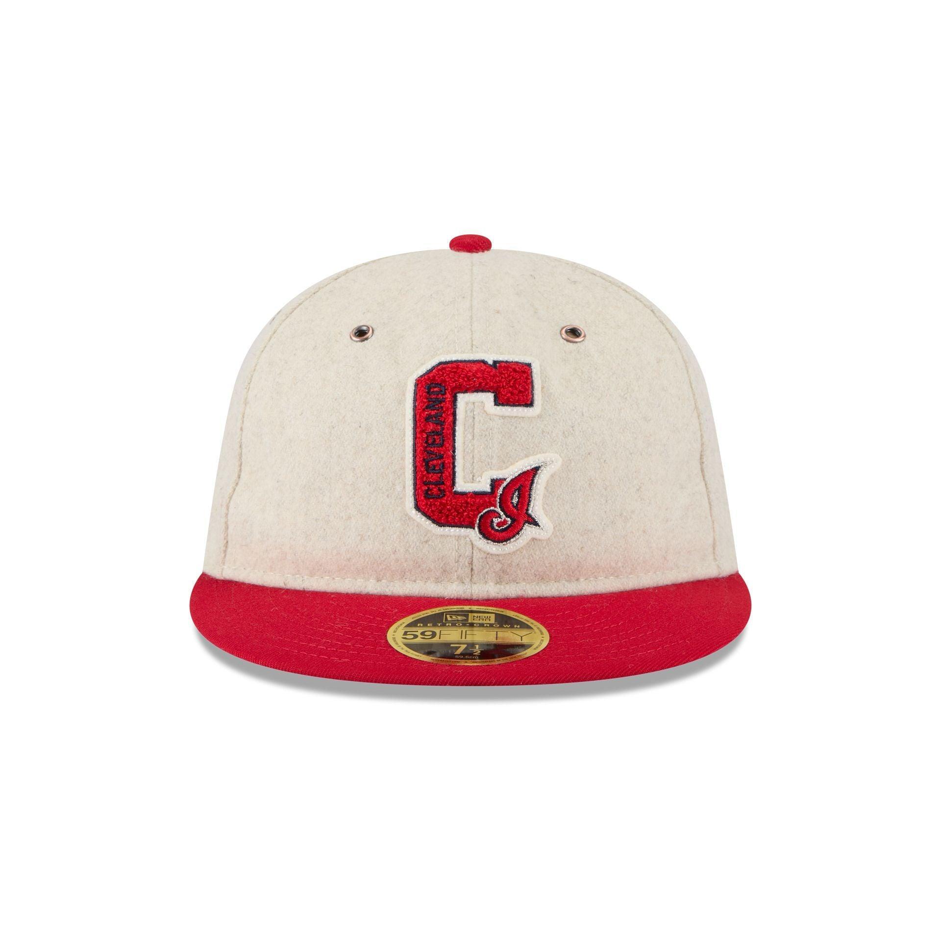 Cleveland Guardians Wool Letterman Retro Crown 59FIFTY Fitted Hat Male Product Image