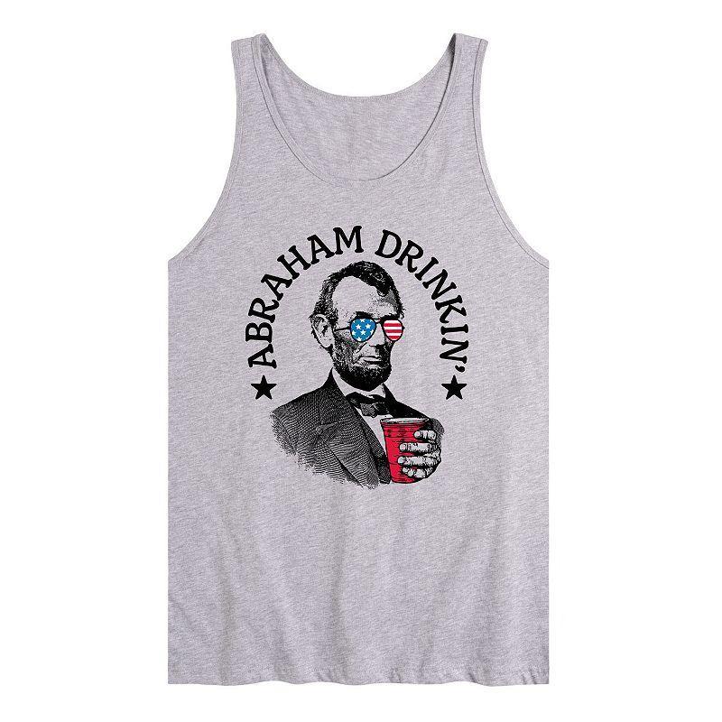 Men's Abraham Drinkin Tank Top, Size: Medium, Gray Product Image