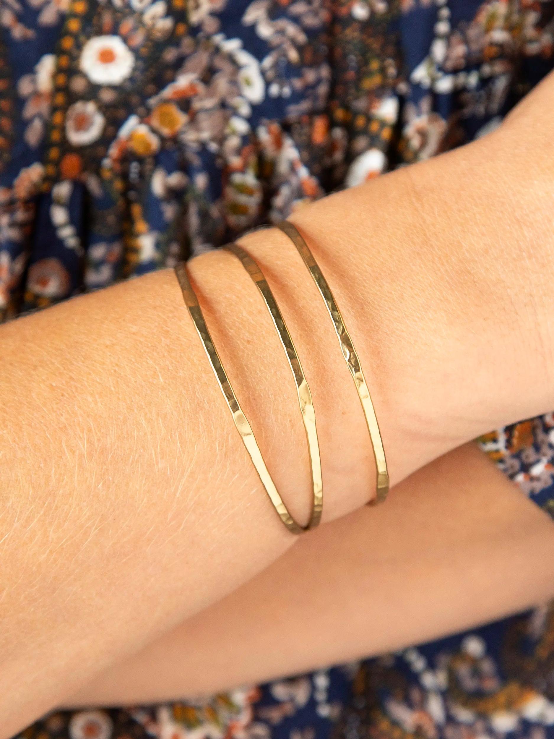 Gold Hammered Cuff Product Image