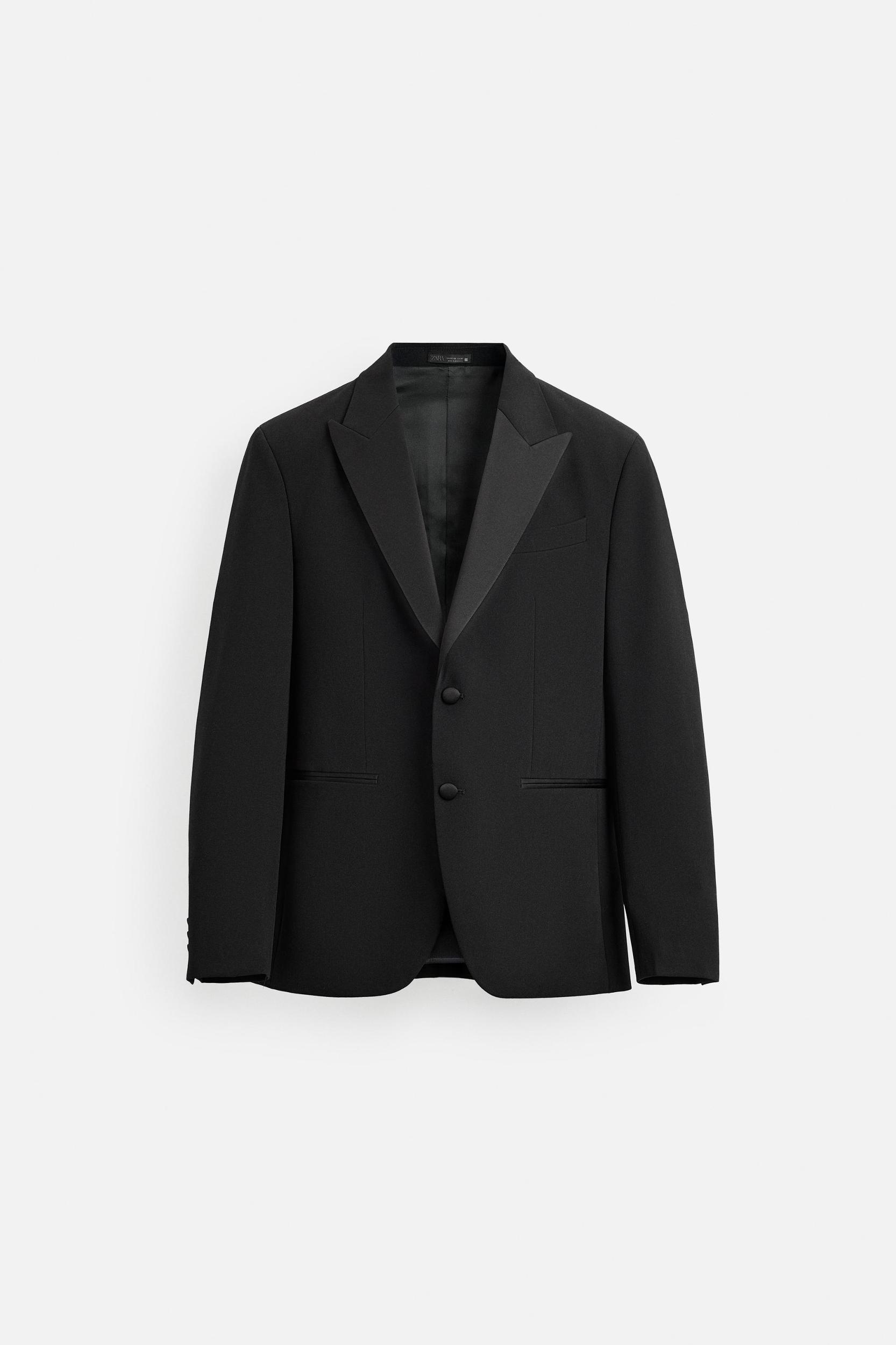 WOOL BLEND TUXEDO SUIT BLAZER Product Image
