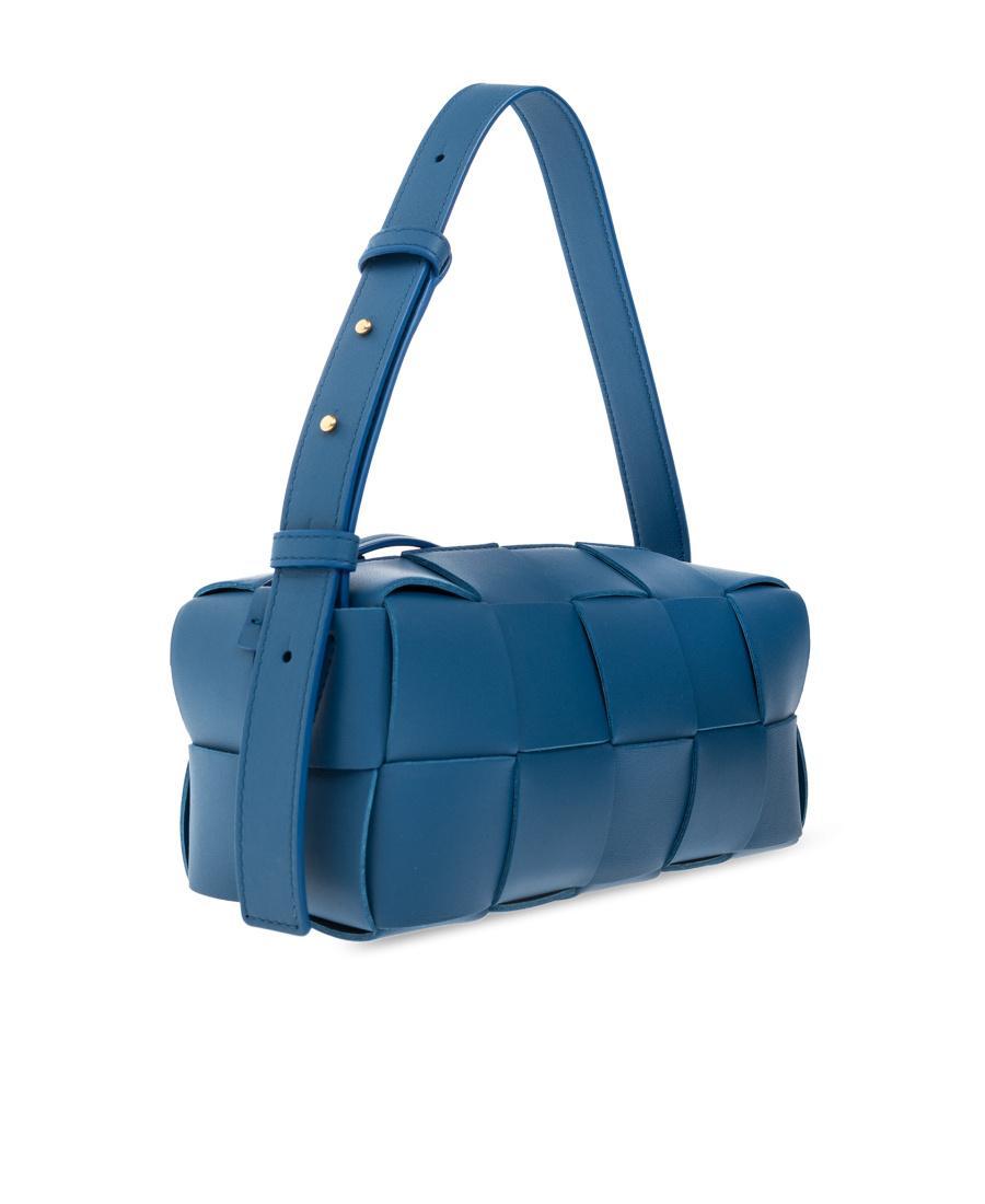 BOTTEGA VENETA Small Brick Cassette Shoulder Bag In Deep Pacific Product Image