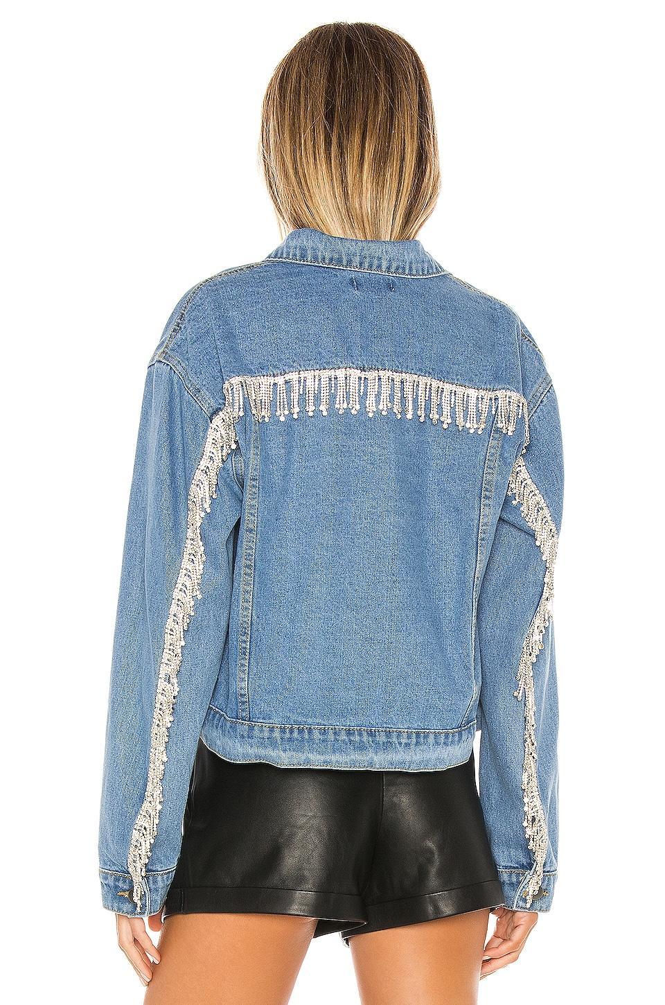 Raya Rhinestone Fringe Jacket superdown Product Image