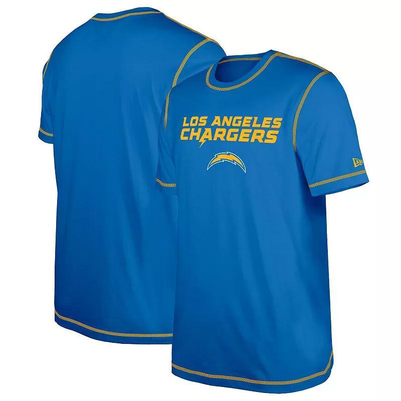 Mens New Era Los Angeles Chargers Third Down Puff Print T-Shirt Product Image