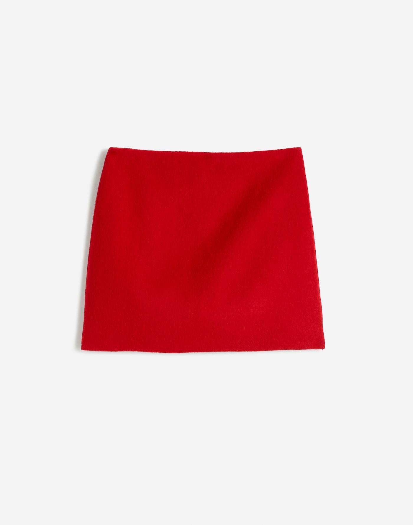 Double-Faced Mini Skirt in Wool Blend Product Image