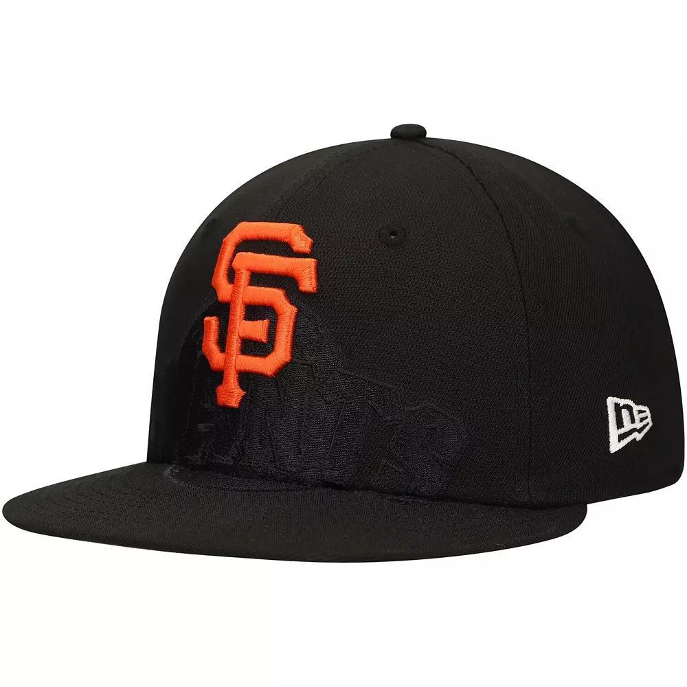 Men's New Era Black San Francisco Giants Shadow Logo 59FIFTY Fitted Hat,  Product Image