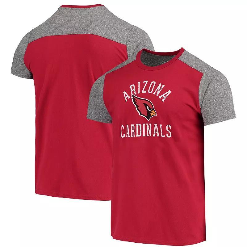 Mens Majestic Threads Cardinal/Gray Arizona Cardinals Field Goal Slub T-Shirt Product Image