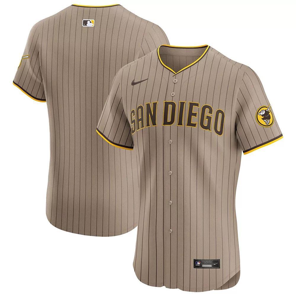 Men's Nike Sand San Diego Padres Alternate Vapor Premier Elite Patch Jersey, Size: 48, Brown Product Image