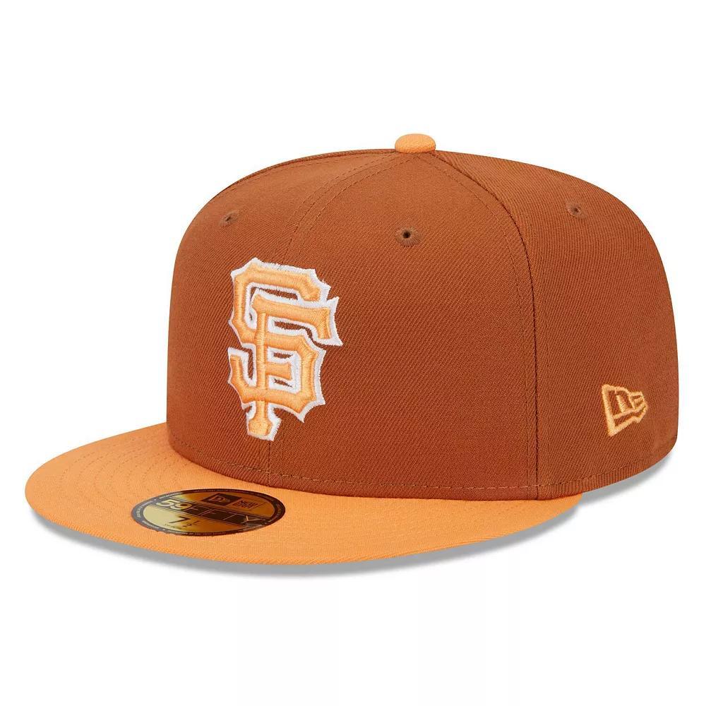 Men's New Era Brown/Orange San Francisco Giants Spring Color Basic Two-Tone 59FIFTY Fitted Hat, Size: 7 3/8 Product Image