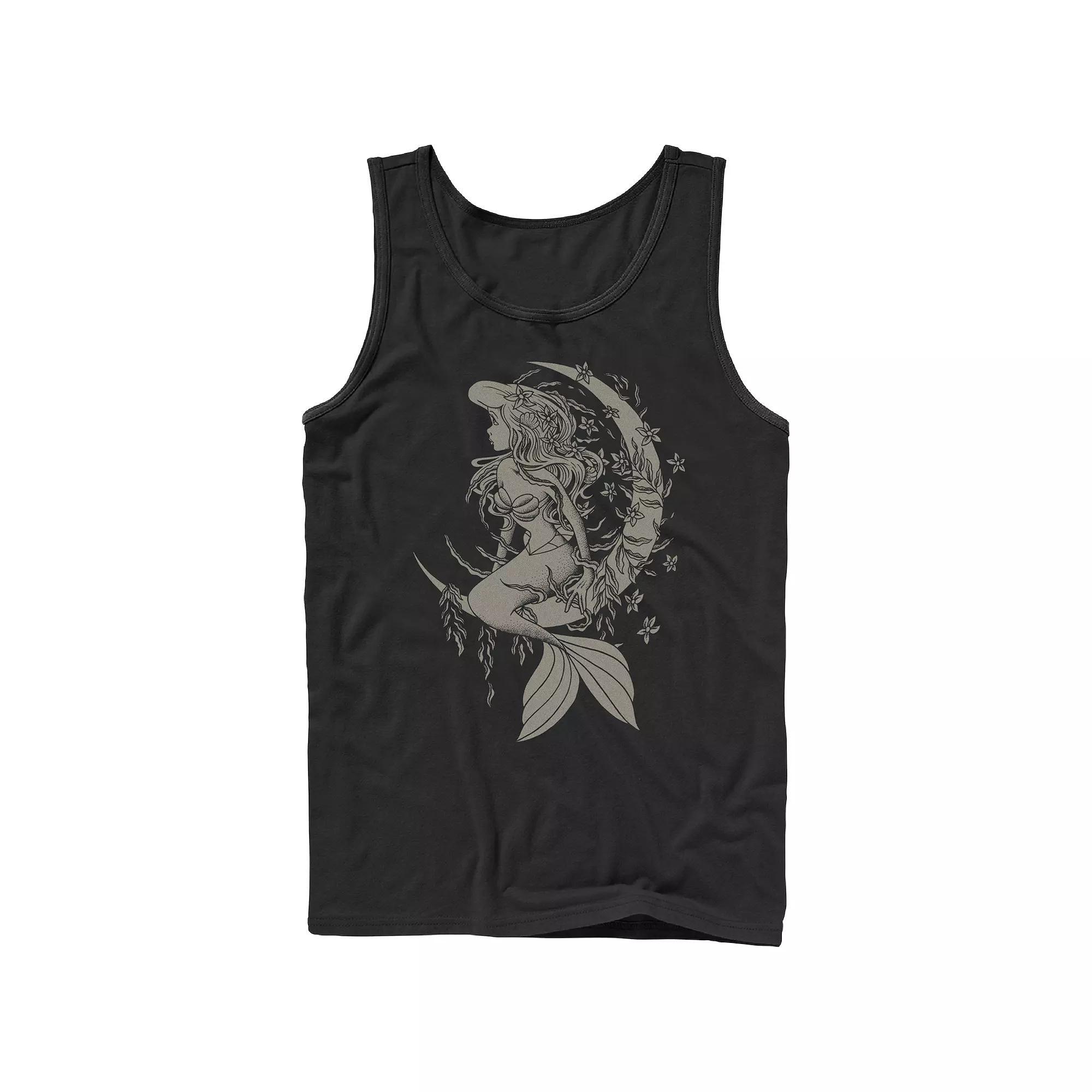 Disney's The Little Mermaid Men's Sitting On The Moon Graphic Tank Top,  Product Image