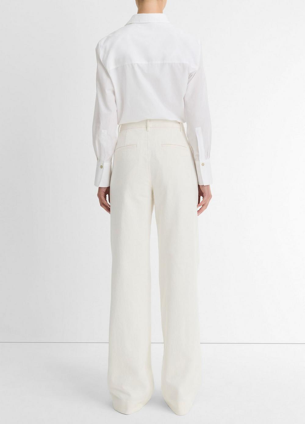 Cotton Double-Waistband Mid-Rise Trouser Product Image